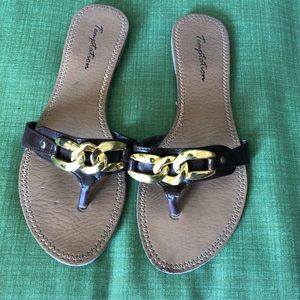 Dark Brown Flat Sandals